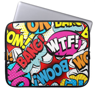 Capa Para Notebook Pop Art Comic: Padrão Retro Invisível