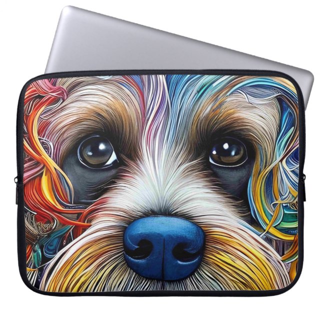 Capa Para Notebook Pop Art Terrier bonito (Frente)