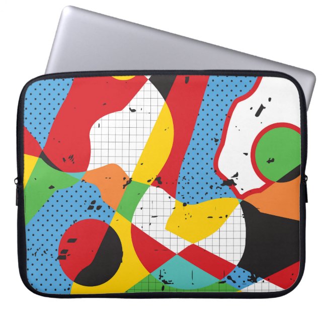 Capa Para Notebook Pop, Minimalismo vibrante. (Frente)