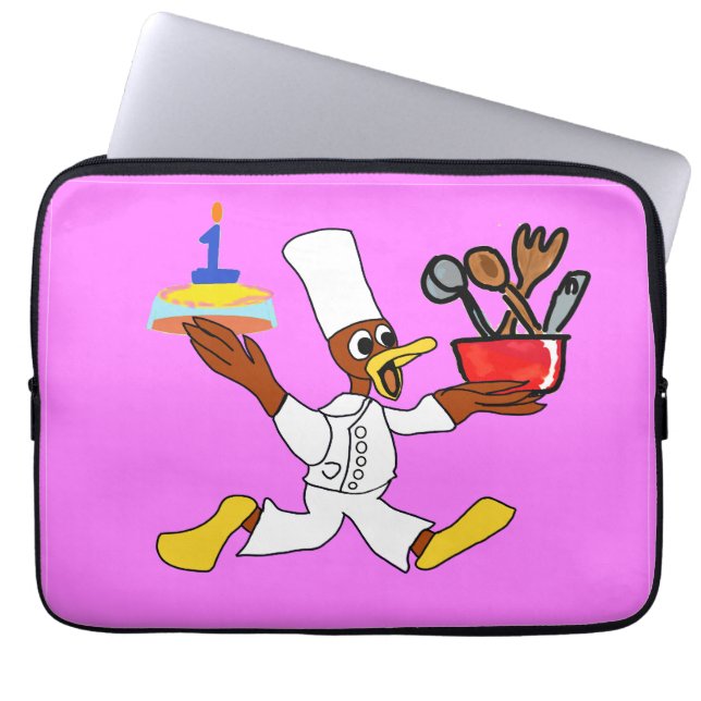 Capa Para Notebook Popcorn Anime Chef Ducky Kazoo Eletrônicos Rosa Ba (Frente)