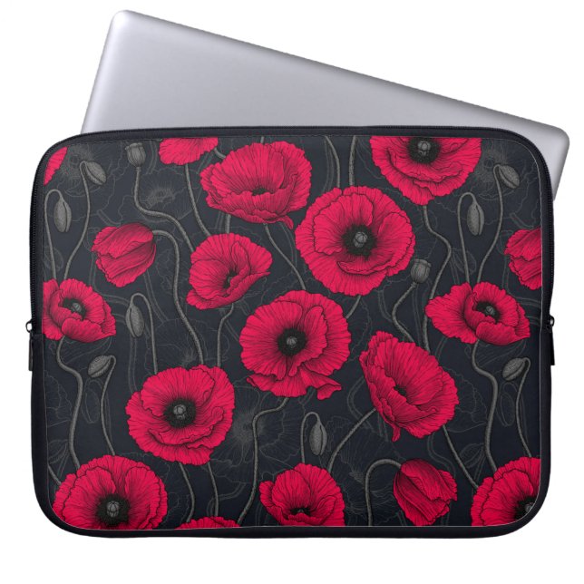 Capa Para Notebook Poppies vermelhos (Frente)