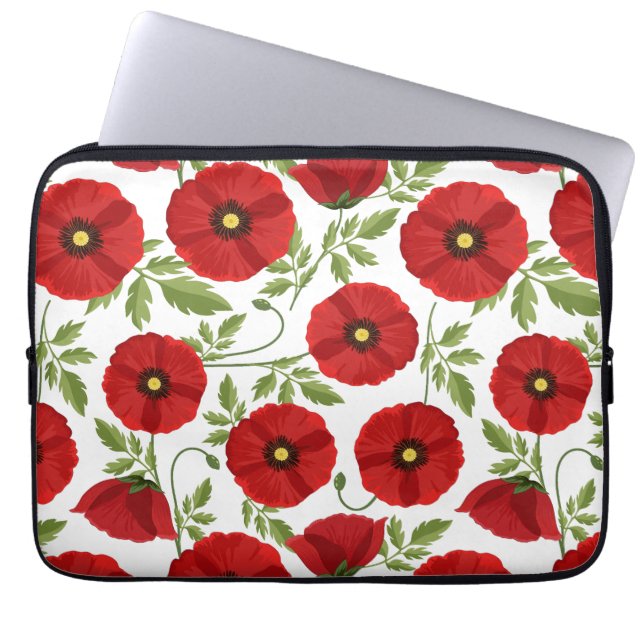 Capa Para Notebook Poppy alegre Flores de Verão (Frente)