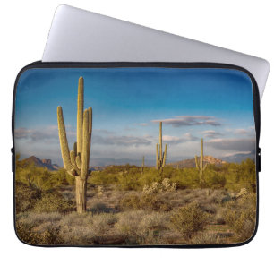 Capa Para Notebook Por do sol do cacto na arizona