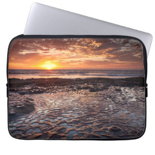 Capa Para Notebook Pôr do sol na praia, Califórnia