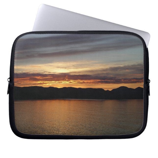 Capa Para Notebook Pôr do sol no Alasca II Fotografia linda do Alasca (Frente)