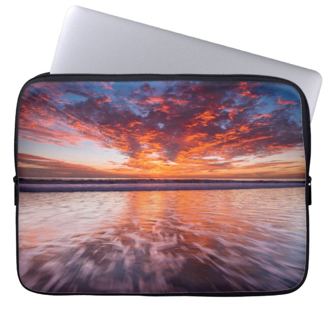 Capa Para Notebook Pôr do sol sobre as Ilhas do Canal (Frente)