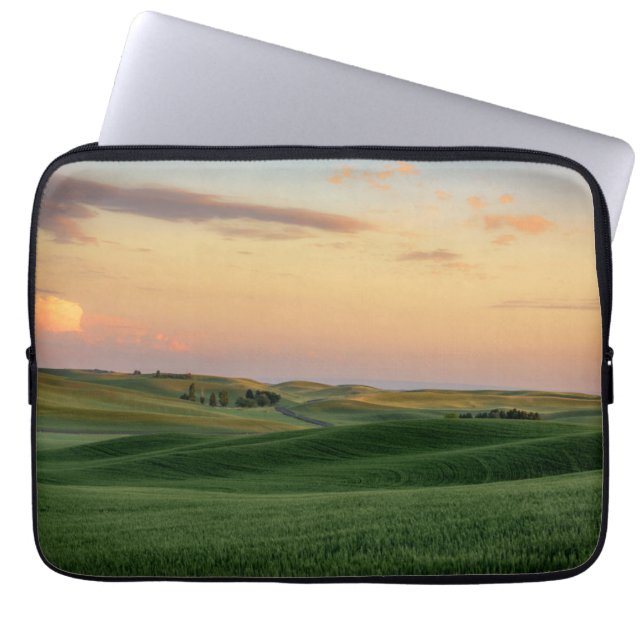 Capa Para Notebook Por do sol sobre o estado de campos de trigo | (Frente)