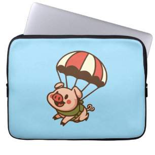 Capa Para Notebook Porco paraquedista
