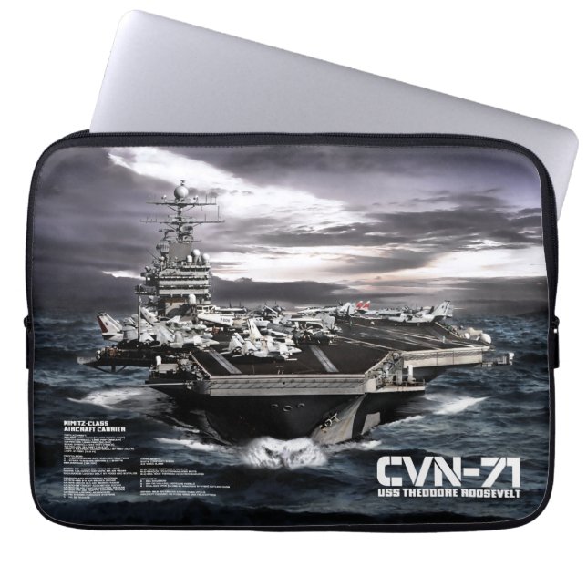 Capa Para Notebook Porta-aviões Theodore Roosevelt Computer Slee (Frente)