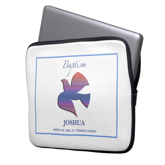 Capa Para Notebook Porta de batismo adulto personalizável (Frente Esquerda)