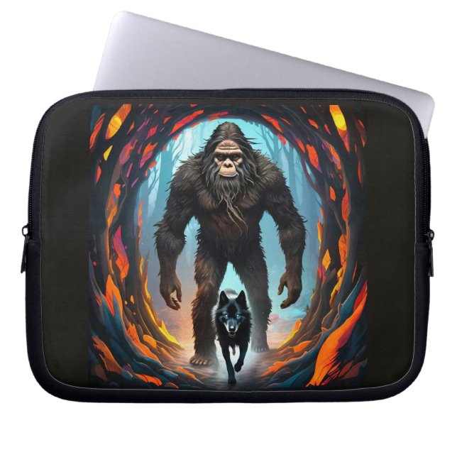Capa Para Notebook Portal Bigfoot e Wolf (Frente)