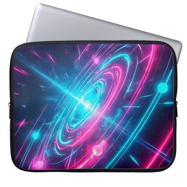 Capa Para Notebook Portal Espacial Vaporwave Futurístico Retrô (Frente)