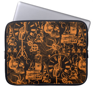 Capa Para Notebook Poster de festas de Halloween, ilustração de fes