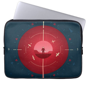 Capa Para Notebook Poster de relógio atômico de espaço profundo, vers