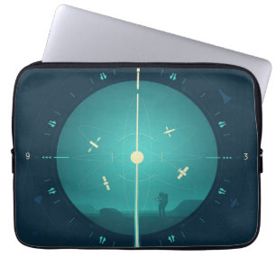 Capa Para Notebook Poster de relógio atômico de espaço profundo, vers