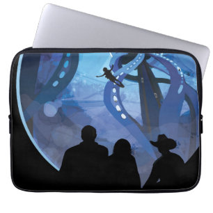 Capa Para Notebook Poster de viagens Espacial Retroativo - Lua Europa