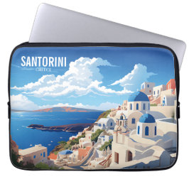 Capa Para Notebook Poster de viagens Santorini