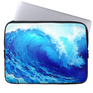 Capa Para Notebook Potente Design de Onda Oceânica