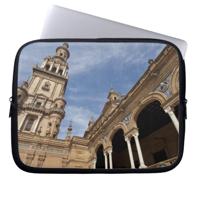 Capa Para Notebook Praça de Espanha, Sevilha, Andaluzia, Espanha (Frente)