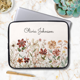 Capa Para Notebook Prado de Flores Silvestres Vintage Personalizado e
