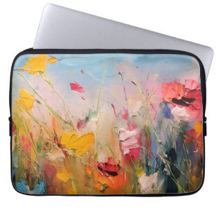 Capa Para Notebook Prado de Verão – Flores Selvagens Abstratas Expres