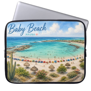 Capa Para Notebook Praia Baby Aruba Caribe Viagem lembrança