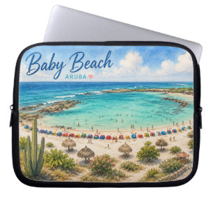 Capa Para Notebook Praia Baby Aruba Viagem Caribe souvenir