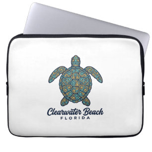 Capa Para Notebook Praia Clearwater Flórida Tartaruga Marinha Desenho