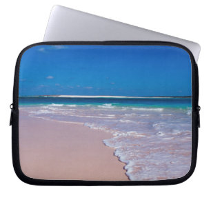 Capa Para Notebook Praia de areia rosa na Baía de Conch, Ilha do Gato