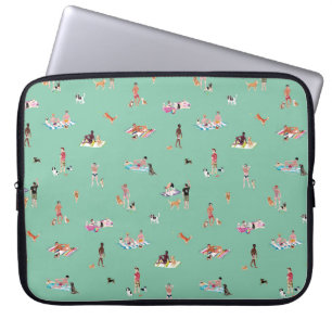 Capa Para Notebook PRAIA DE CARAS E CÃES Menta