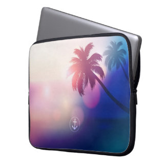 Capa Para Notebook Praia do por do sol do verão