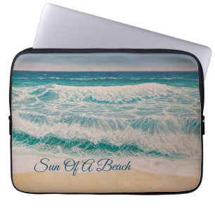 Capa Para Notebook Praia Mar Surf Sol de uma praia
