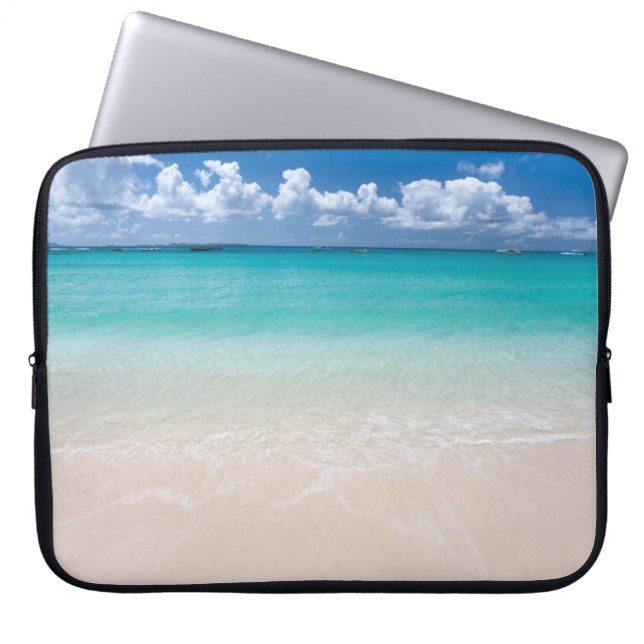Capa Para Notebook praia oceânica (Frente)