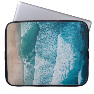 Capa Para Notebook Praia Sandy das Ondas do Oceano Azul