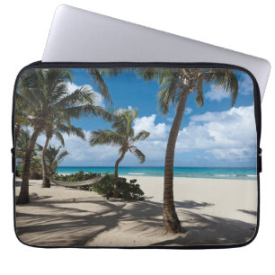 Capa Para Notebook Praias Tropicais Anguilla Beach, Palm Tree