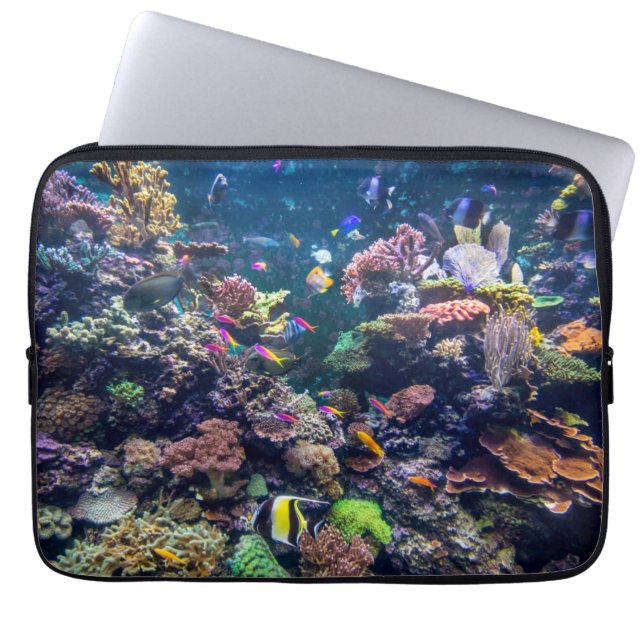 Capa Para Notebook Praias Tropicais | Coral submarino (Frente)