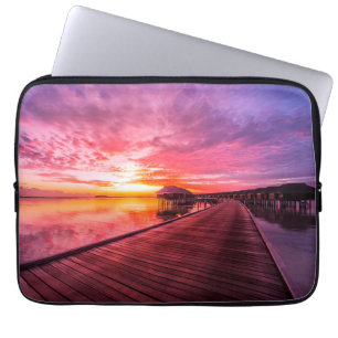 Capa Para Notebook Praias Tropicais   Maldivas Sunset