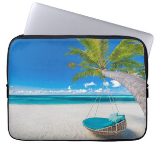 Capa Para Notebook Praias Tropicais Planície tropical Swing em prai