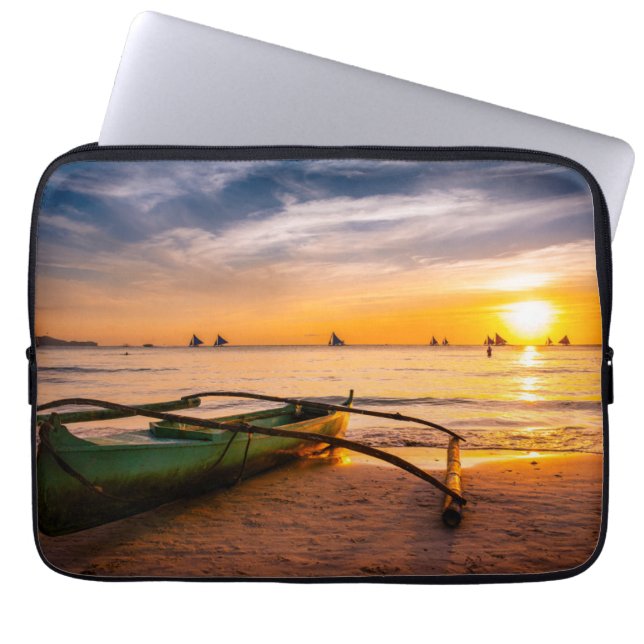 Capa Para Notebook Praias Tropicais | Praia Branca de Boracay (Frente)