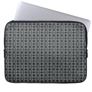 Capa Para Notebook Prata de Padrão do Círculo Negro da cinza