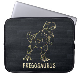 Capa Para Notebook Pregosaurus Engraçado Anúncio de Gravidez Dino Mãe