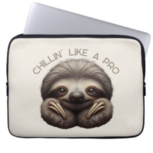 Capa Para Notebook Preguiça Fofa Relaxando Como um Profissional