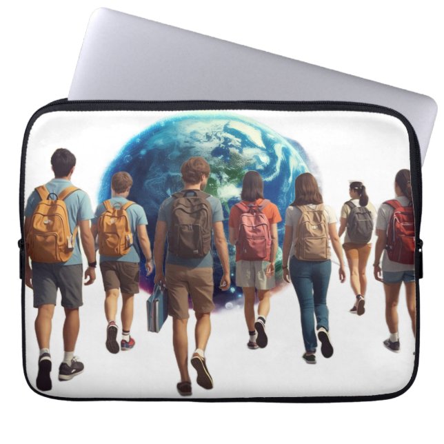 Capa Para Notebook Preparando-se para o Mundo de Volta às Aulas  (Frente)