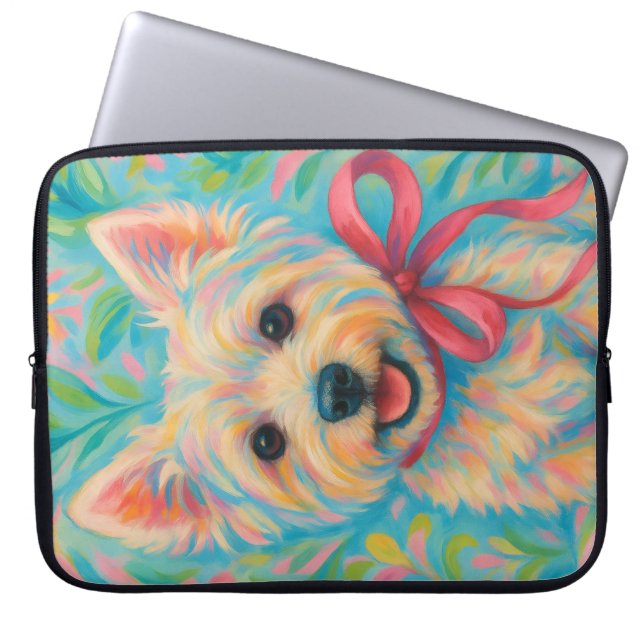 Capa Para Notebook Preppy Westie (Frente)