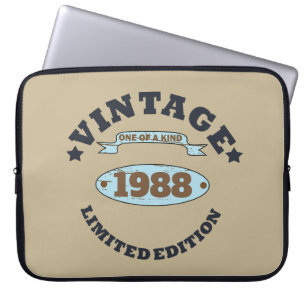 Capa Para Notebook presente de aniversário de vintage personalizado