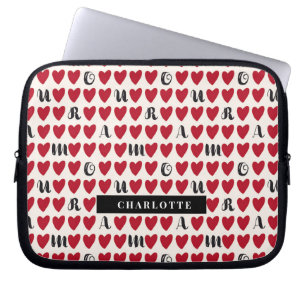 Capa Para Notebook Presente de Bolsas de laptop de padrão cardíaco mí