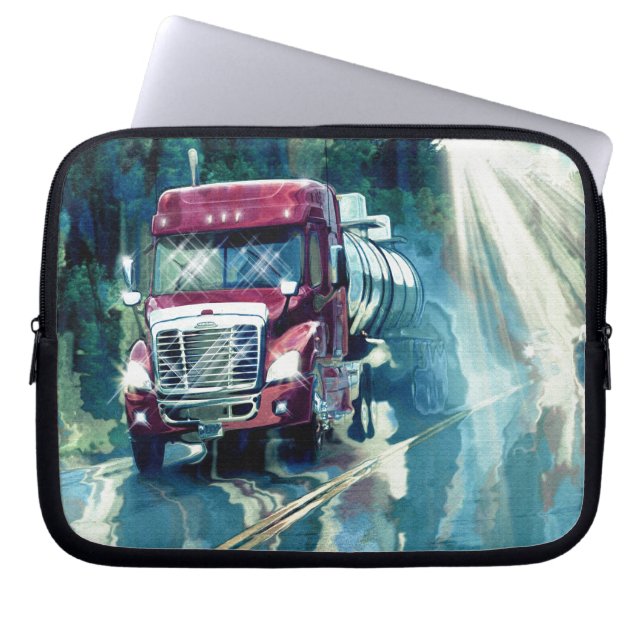 Capa Para Notebook Presente de transporte pesado de grandes caminhões (Frente)