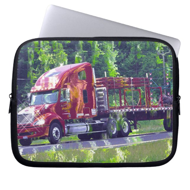 Capa Para Notebook Presente de transporte pesado de grandes caminhões (Frente)