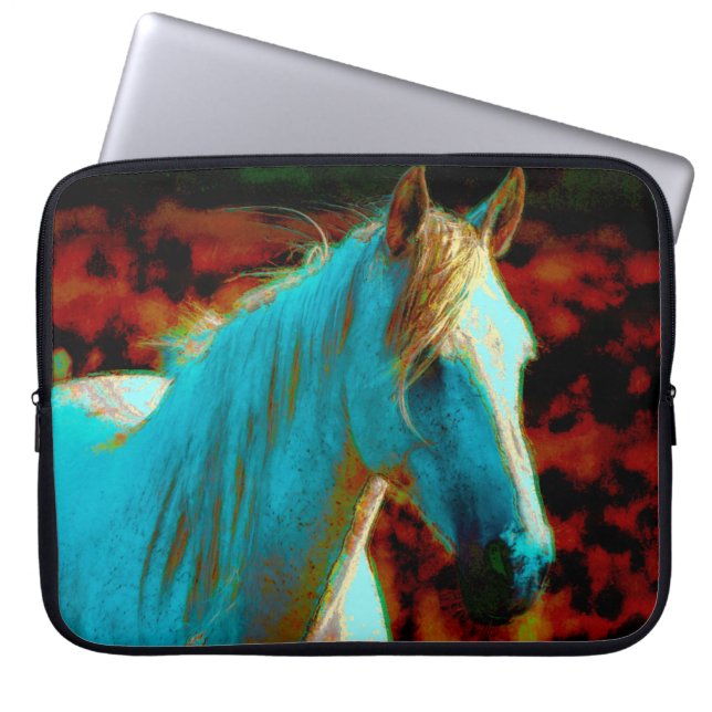 Capa Para Notebook Presente do amante dos cavalos (Frente)