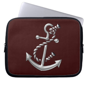 Capa Para Notebook Presente náutico marinho ancorado do navio